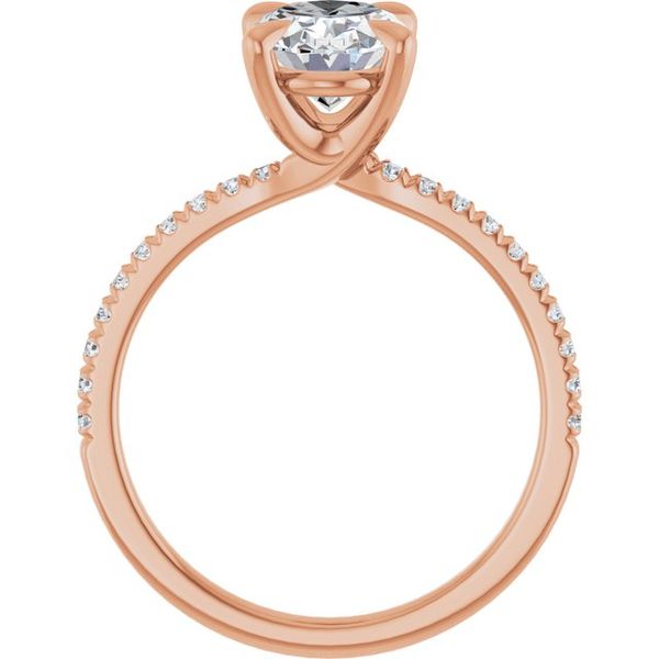 French-Set Engagement Ring Image 2 Maharaja's Fine Jewelry & Gift Panama City, FL