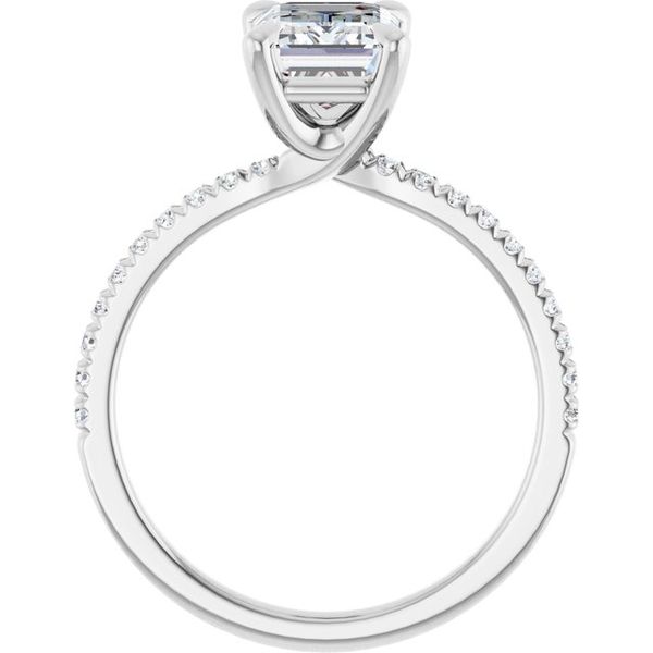 French-Set Engagement Ring Image 2 H. Brandt Jewelers Natick, MA
