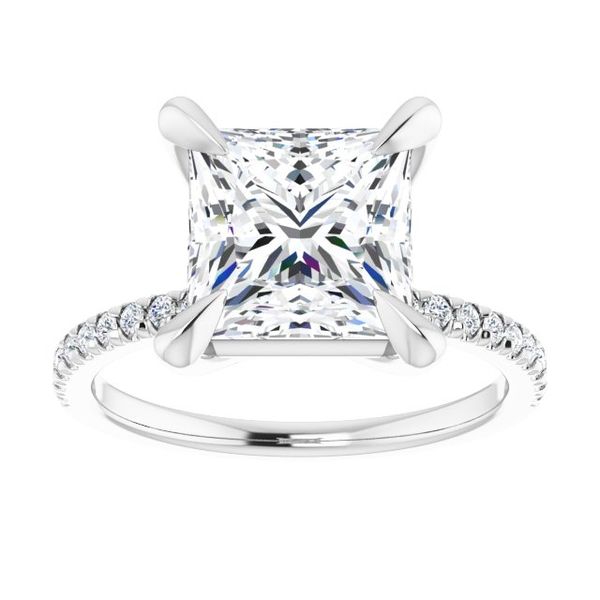 French-Set Engagement Ring Image 3 Oak Valley Jewelers Oakdale, CA