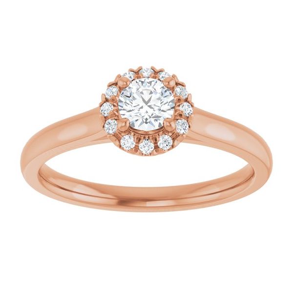 French-Set Halo-Style Engagement Ring Image 3 Monarch Jewelry Winter Park, FL