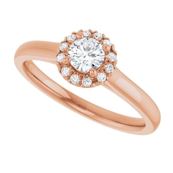 French-Set Halo-Style Engagement Ring Image 5 LeeBrant Jewelry & Watch Co Sandy Springs, GA