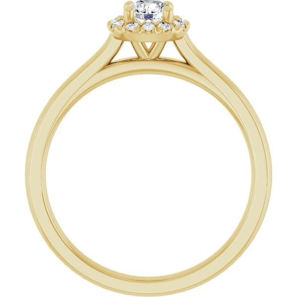 French-Set Halo-Style Engagement Ring Image 2 LeeBrant Jewelry & Watch Co Sandy Springs, GA