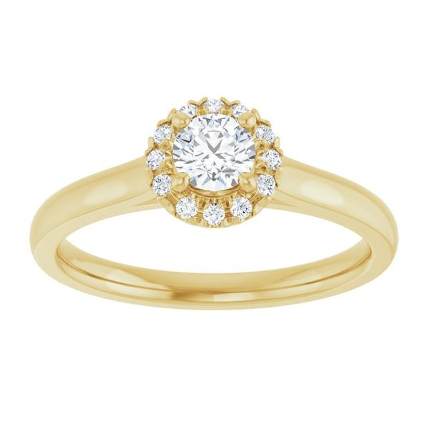 French-Set Halo-Style Engagement Ring Image 3 Swede's Jewelers East Windsor, CT