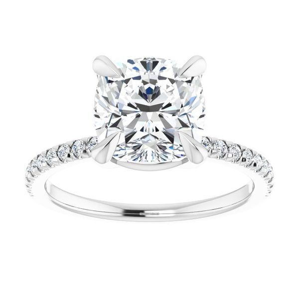 French-Set Engagement Ring Image 3 Von's Jewelry, Inc. Lima, OH