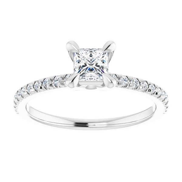 French-Set Engagement Ring Image 3 Swede's Jewelers East Windsor, CT