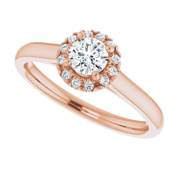 French-Set Halo-Style Engagement Ring Image 5 Jayson Jewelers Cape Girardeau, MO