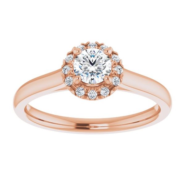 French-Set Halo-Style Engagement Ring Image 3 LeeBrant Jewelry & Watch Co Sandy Springs, GA