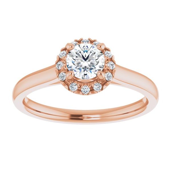 French-Set Halo-Style Engagement Ring Image 3 Lake Oswego Jewelers Lake Oswego, OR