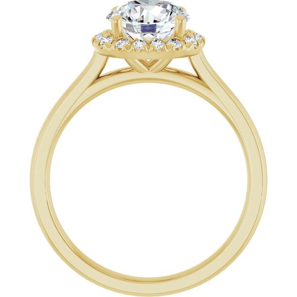French-Set Halo-Style Engagement Ring Image 2 Thurber's Fine Jewelry Wadsworth, OH