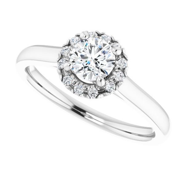 French-Set Halo-Style Engagement Ring Image 5 Mesa Jewelers Grand Junction, CO