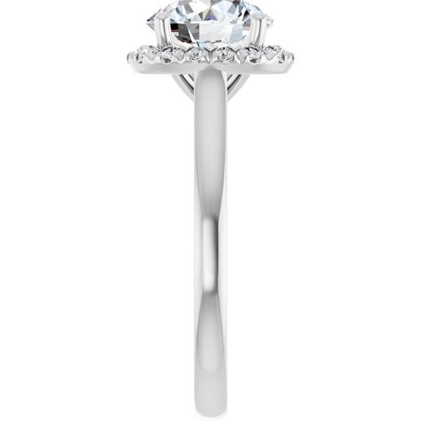 French-Set Halo-Style Engagement Ring Image 4 Thurber's Fine Jewelry Wadsworth, OH