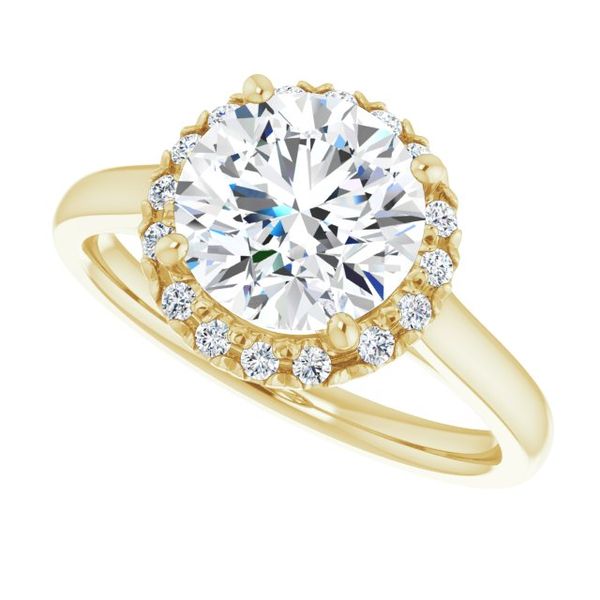 French-Set Halo-Style Engagement Ring Image 5 Waddington Jewelers Bowling Green, OH