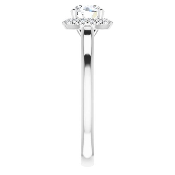 French-Set Halo-Style Engagement Ring Image 4 J. Thomas Jewelers Rochester Hills, MI