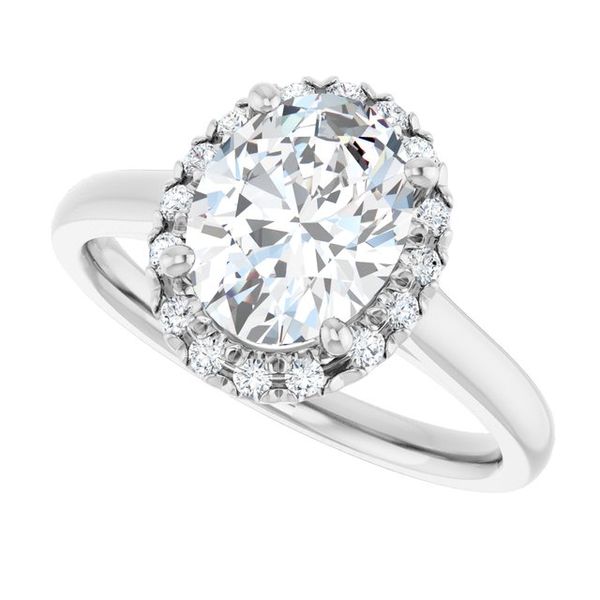 French-Set Halo-Style Engagement Ring Image 5 Thurber's Fine Jewelry Wadsworth, OH