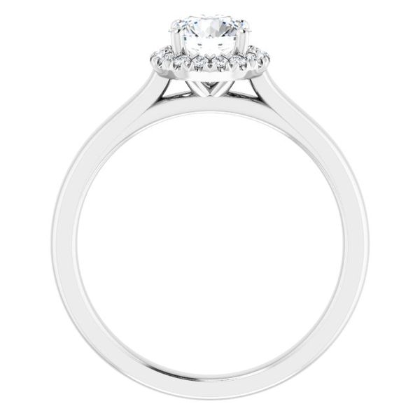 French-Set Halo-Style Engagement Ring Image 2 Waddington Jewelers Bowling Green, OH
