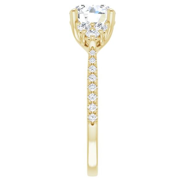 French-Set Engagement Ring Image 4 Maharaja's Fine Jewelry & Gift Panama City, FL