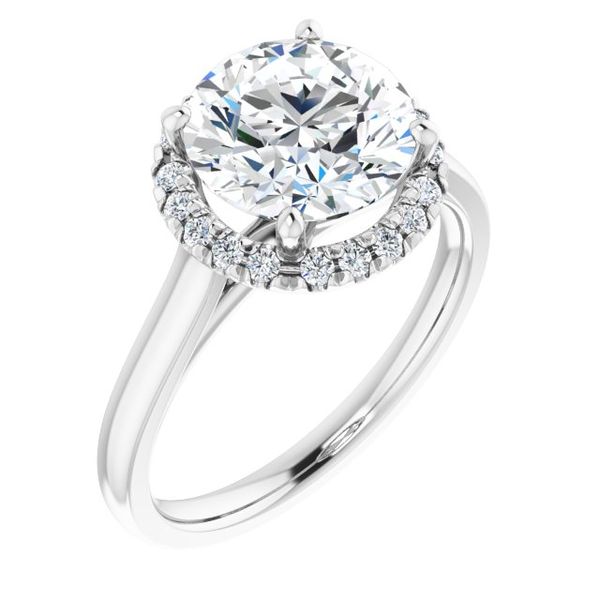 French-Set Halo-Style Engagement Ring W.P. Shelton Jewelers Ocean Springs, MS