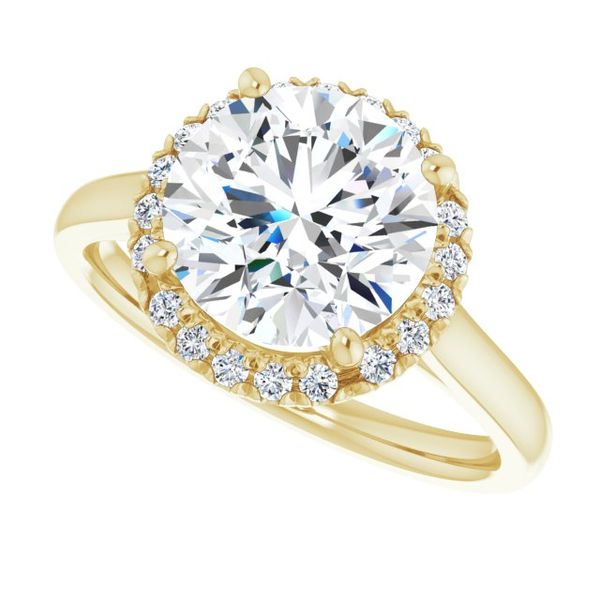 French-Set Halo-Style Engagement Ring Image 5 W.P. Shelton Jewelers Ocean Springs, MS