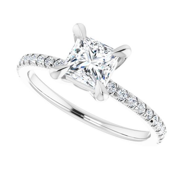 French-Set Engagement Ring Image 5 Von's Jewelry, Inc. Lima, OH