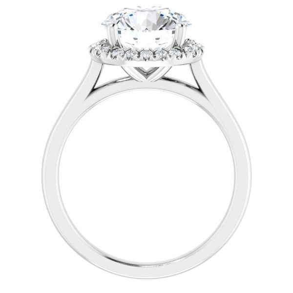 French-Set Halo-Style Engagement Ring Image 2 Jayson Jewelers Cape Girardeau, MO