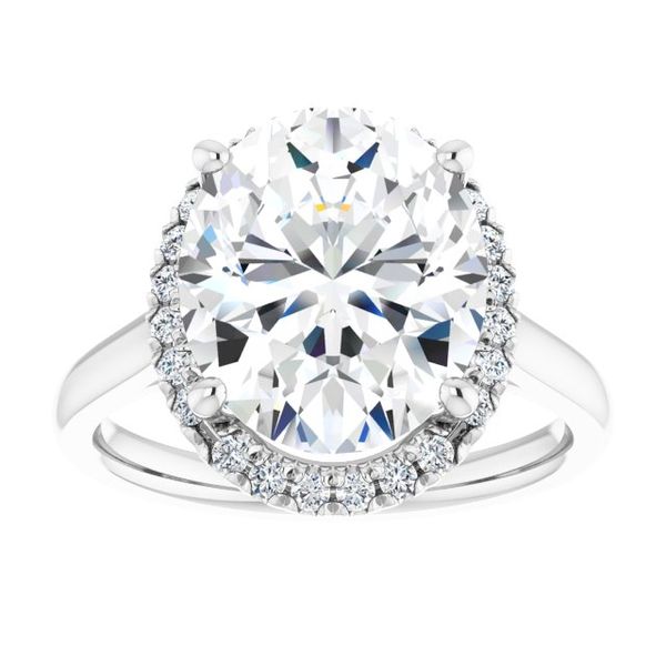 French-Set Halo-Style Engagement Ring Image 3 Reiniger Jewelers Swansea, IL