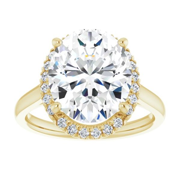 French-Set Halo-Style Engagement Ring Image 3 Minor Jewelry Inc. Nashville, TN
