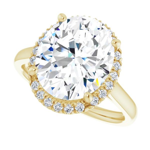 French-Set Halo-Style Engagement Ring Image 5 Natale Jewelers Sewell, NJ