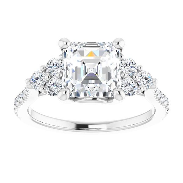 French-Set Engagement Ring Image 3 Maharaja's Fine Jewelry & Gift Panama City, FL