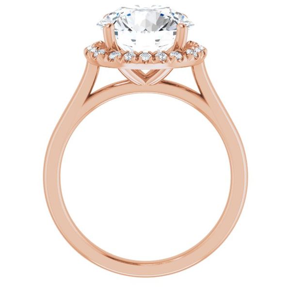 French-Set Halo-Style Engagement Ring Image 2 Lake Oswego Jewelers Lake Oswego, OR