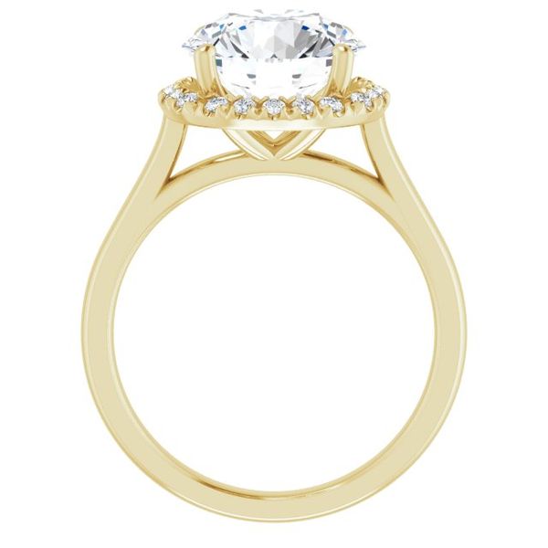 French-Set Halo-Style Engagement Ring Image 2 W.P. Shelton Jewelers Ocean Springs, MS