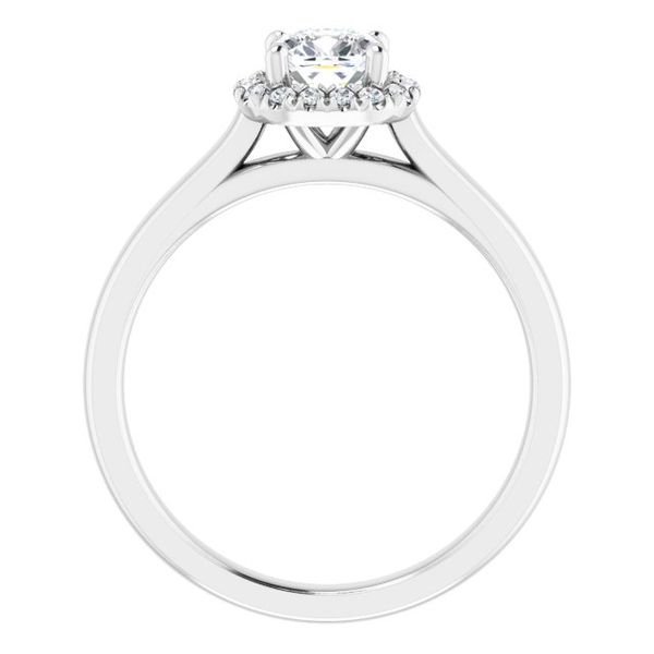 French-Set Halo-Style Engagement Ring Image 2 W.P. Shelton Jewelers Ocean Springs, MS
