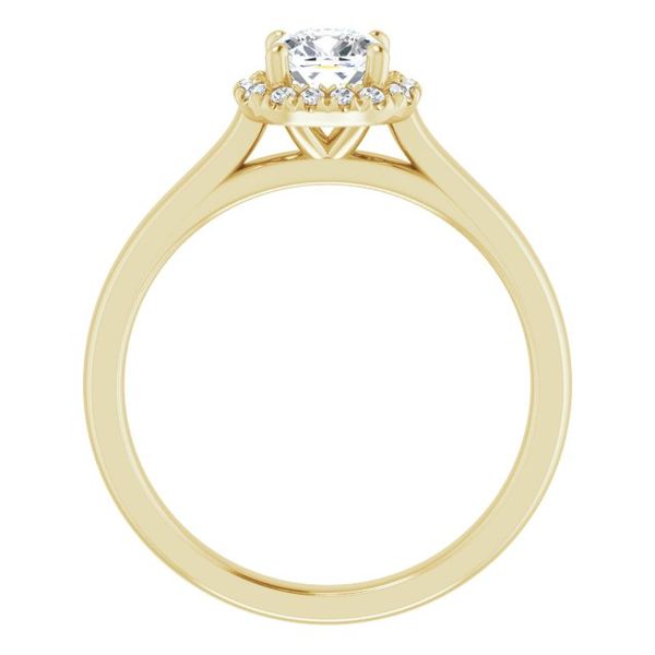 French-Set Halo-Style Engagement Ring Image 2 Greenfield Jewelers Pittsburgh, PA