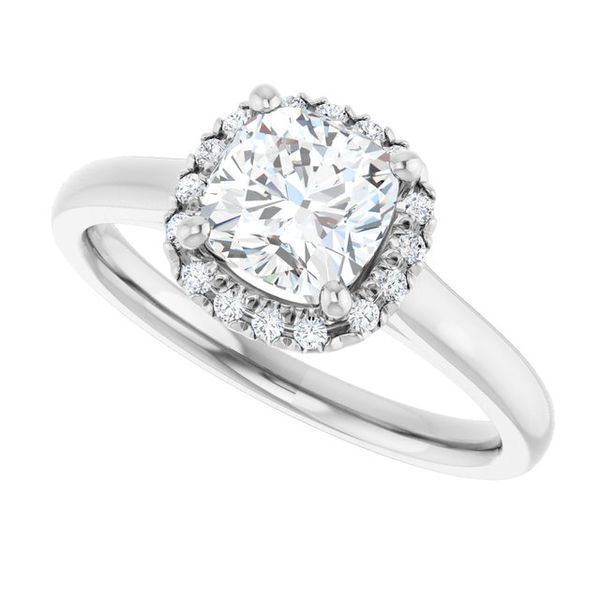French-Set Halo-Style Engagement Ring Image 5 J. Thomas Jewelers Rochester Hills, MI