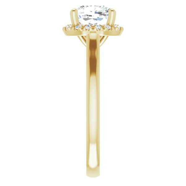 French-Set Halo-Style Engagement Ring Image 4 Maharaja's Fine Jewelry & Gift Panama City, FL