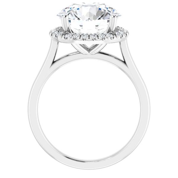 French-Set Halo-Style Engagement Ring Image 2 Monarch Jewelry Winter Park, FL