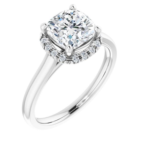 French-Set Halo-Style Engagement Ring Waddington Jewelers Bowling Green, OH