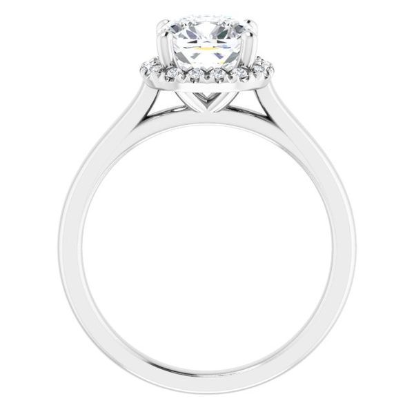 French-Set Halo-Style Engagement Ring Image 2 Z's Fine Jewelry Peoria, AZ