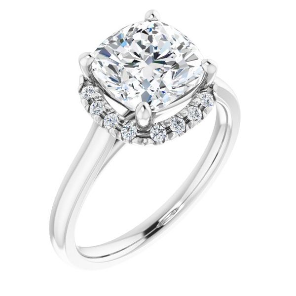 French-Set Halo-Style Engagement Ring Lake Oswego Jewelers Lake Oswego, OR