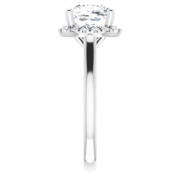 French-Set Halo-Style Engagement Ring Image 4 Reiniger Jewelers Swansea, IL