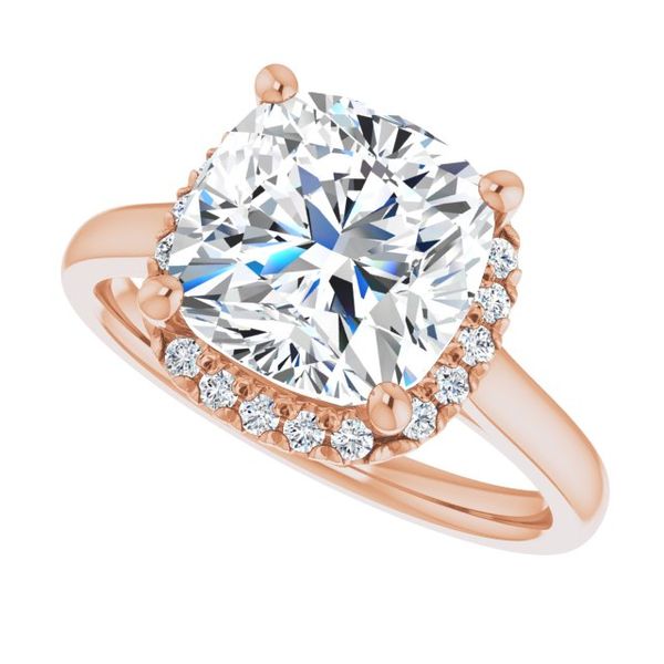 French-Set Halo-Style Engagement Ring Image 5 Monarch Jewelry Winter Park, FL
