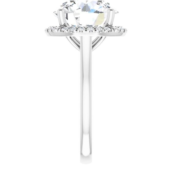 French-Set Halo-Style Engagement Ring Image 4 J. Thomas Jewelers Rochester Hills, MI