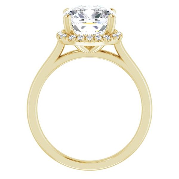 French-Set Halo-Style Engagement Ring Image 2 Reiniger Jewelers Swansea, IL