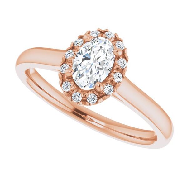 French-Set Halo-Style Engagement Ring Image 5 Waddington Jewelers Bowling Green, OH