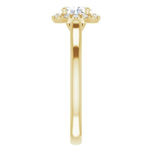 French-Set Halo-Style Engagement Ring Image 4 Z's Fine Jewelry Peoria, AZ