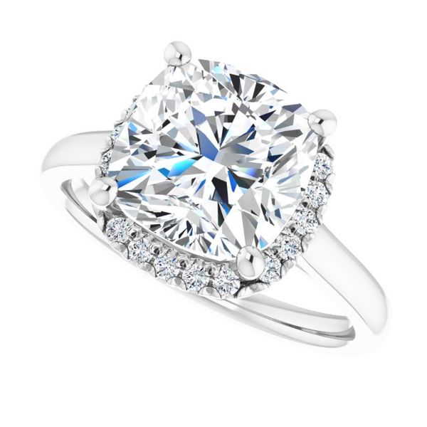 French-Set Halo-Style Engagement Ring Image 5 Shipley's Fine Jewelry Hampstead, MD