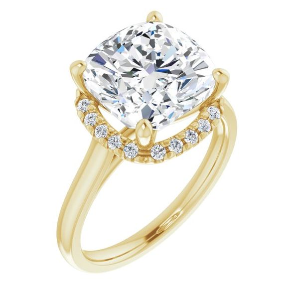 French-Set Halo-Style Engagement Ring Shipley's Fine Jewelry Hampstead, MD