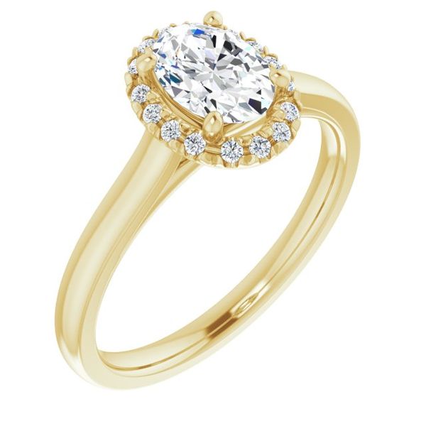 French-Set Halo-Style Engagement Ring Minor Jewelry Inc. Nashville, TN