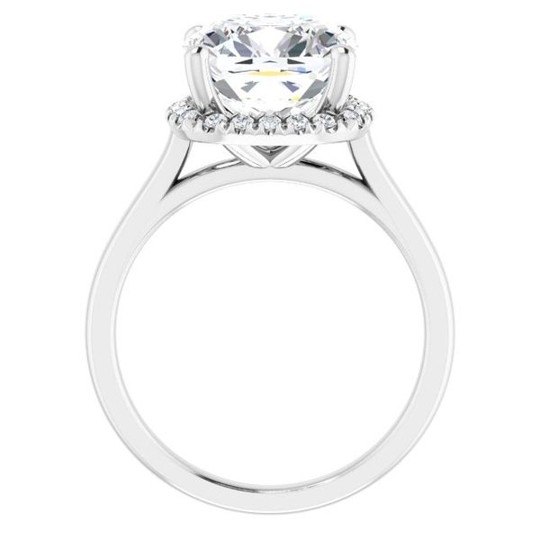 French-Set Halo-Style Engagement Ring Image 2 Studio 107 Elk River, MN