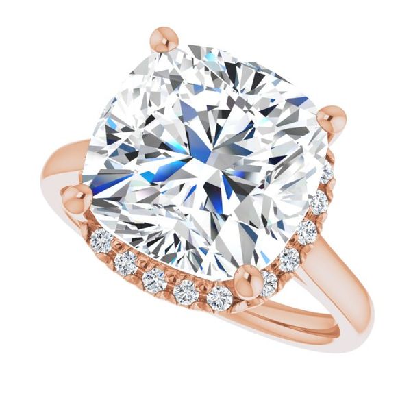 French-Set Halo-Style Engagement Ring Image 5 Minor Jewelry Inc. Nashville, TN