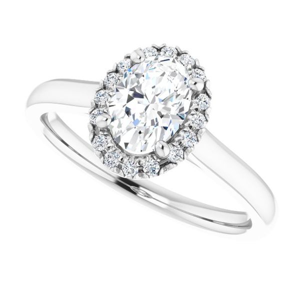 French-Set Halo-Style Engagement Ring Image 5 Monarch Jewelry Winter Park, FL